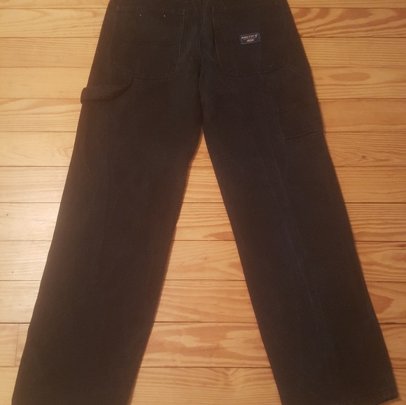 black denim work pants